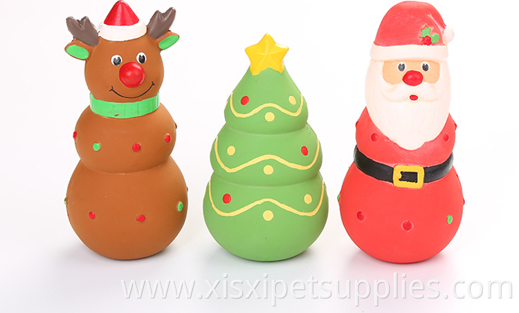 wholesale christmas latex dog toy rubber toy for pet